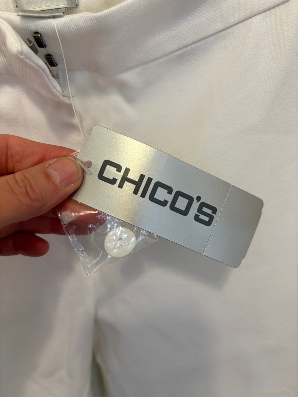 Chico's‎ White Straight-Leg Pants 0.5 - Picture 6 of 14